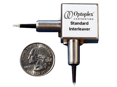 Optoplex Compact Mux/Demux Co-Packaged Interleaver Device